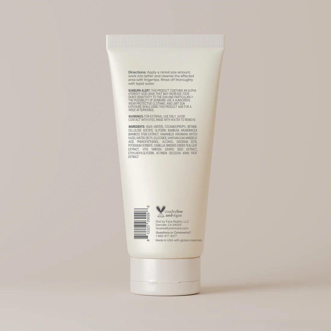 L-mandelic face and body scrub